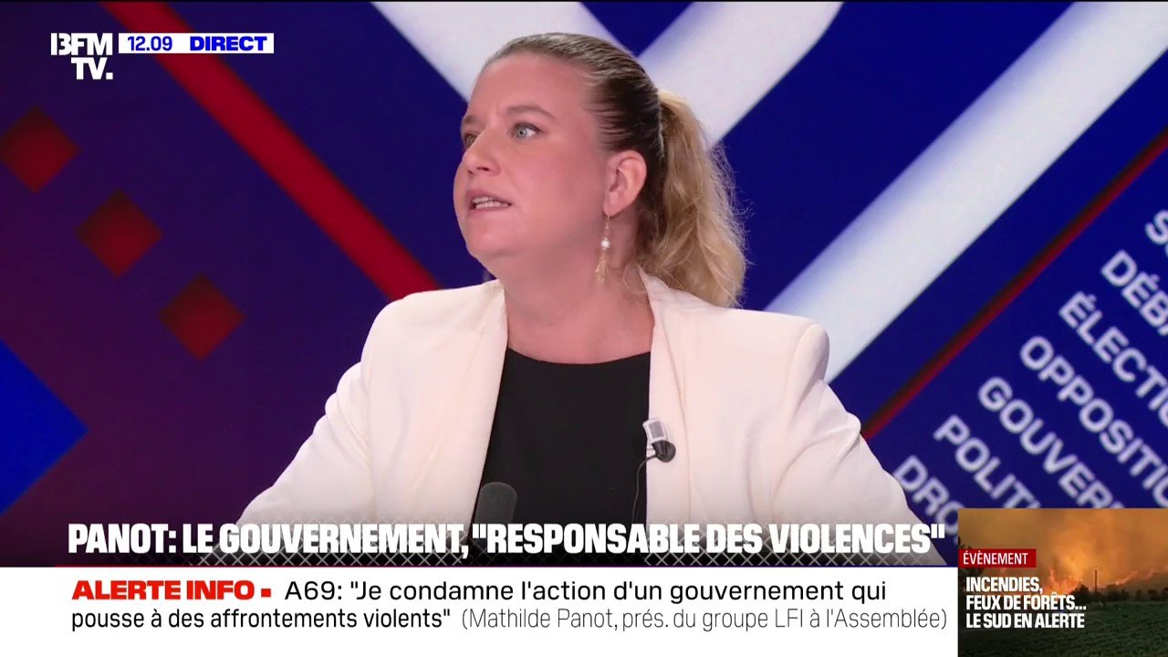 Manifestation contre l'A69: "Je ne suis pas d'accord avec le fait qu'on vienne avec des haches et des boules de pétanque", souligne Mathilde Panot (LFI)