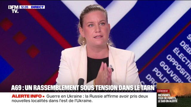 Rassemblement contre l'A69: Mathilde Panot (LFI) condamne l'action d'un gouvernement qui pousse à des affrontements violents