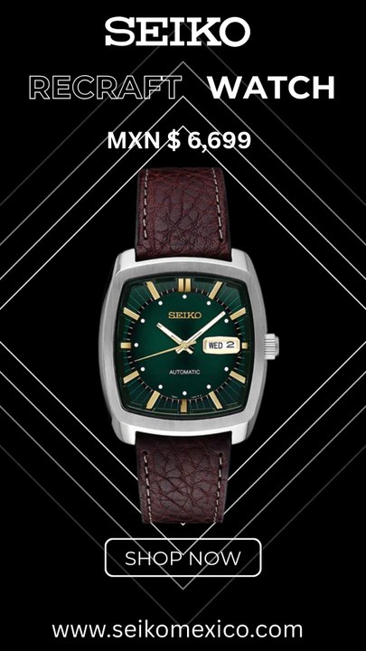 Reloj Seiko SNKP27 Automático 🟢 Estilo Retro con Toque Moderno | Recraft México 🇲🇽 #Shorts