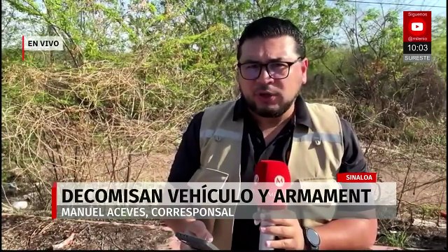 Autoridades de Sinaloa decomisan vehículo con explosivos y armamento en Navolato