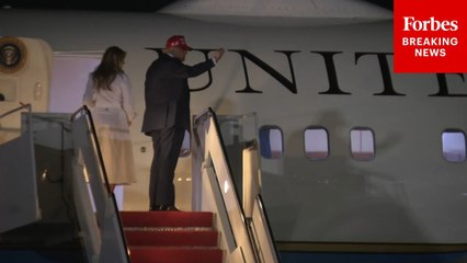 President Trump & Melania Trump Depart JBA On Air Force One, Heading Bedminster, New Jersey