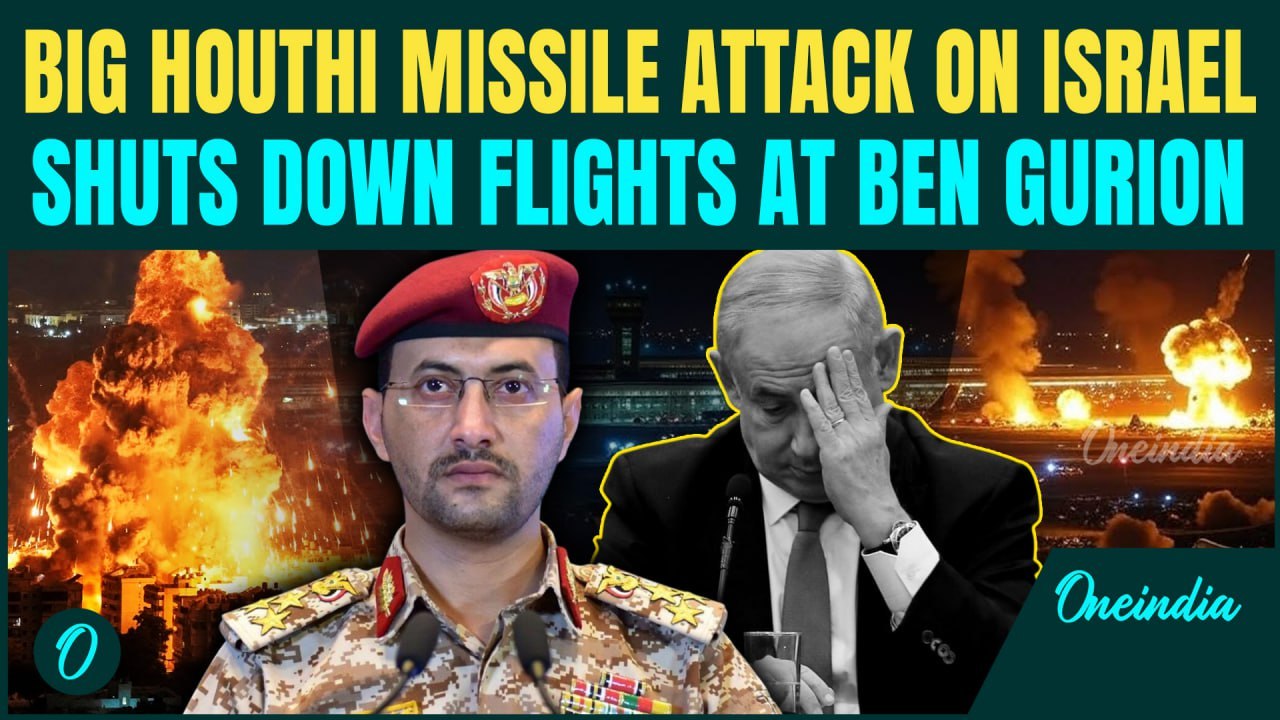 Houthis BLASTS Israel’s Ben Gurion Airport With Hypersonic Missile | Israelis FLEE To Shelters