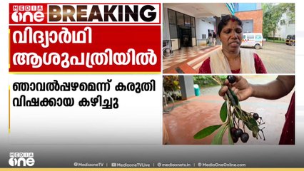 ഞാവൽപ്പഴമെന്ന് കരുതി വിഷക്കായ കഴിച്ച വിദ്യാർത്ഥിയെ ആശുപത്രിയിൽ പ്രവേശിപ്പിച്ചു
