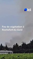 Feu de végétation à Rochefort du Gard