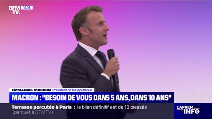 "Besoin de vous dans 5 ans, dans 10 ans": Emmanuel Macron se projette-t-il déjà pour les présidentielles de 2032 ?