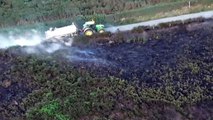 Watch as the farming community help firefighters in Minsterley