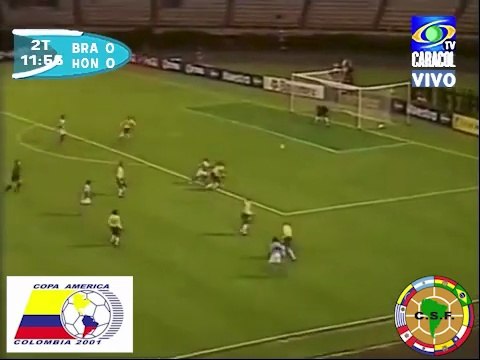 Brasil 0x2 Honduras - Copa América 2001 (Cuartos de Final) - Gol Caracol - 23 de Julio de 2001 - audiovisualescolombia941 (360p, h264) (1)