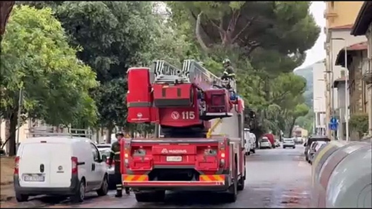 Maltempo a Firenze, vigili del fuoco al lavoro per alberi crollati e rami pericolanti