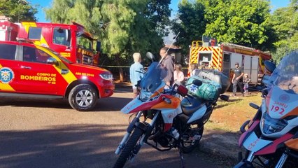 Vizinha passa mal ao ver fogo avançar e Samu corre para o resgate