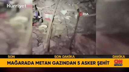 MSB'den açıklama: Mağarada metan gazı nedeniyle beş asker şehit oldu