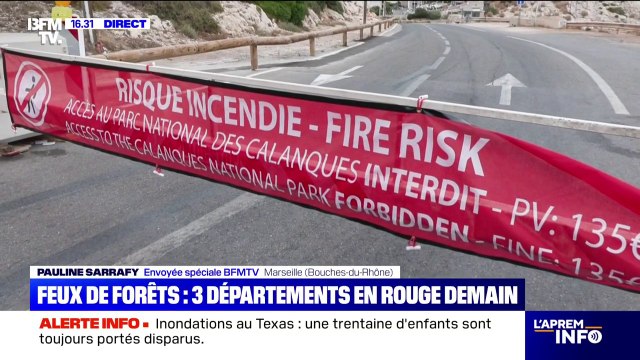 C'est plus prudent : le parc des Calanques à Marseille fermé dû aux risques élevés de feux de forêt