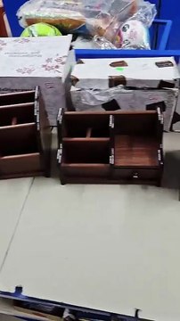 Multi-Functional Wooden Desk Organiser, Pen stand Pencil stand, Stationery Stand for Office and Students use