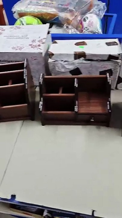 Multi-Functional Wooden Desk Organiser, Pen stand Pencil stand, Stationery Stand for Office and Students use