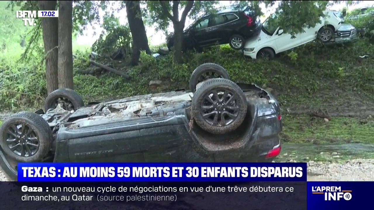 Inondations mortelles au Texas: le bilan provisoire passe à au moins 59 personnes mortes et 30 enfants toujours portés disparus