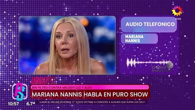 Mariana Nannis confesó por qué se pelearon Charlotte Caniggia y Melody Luz