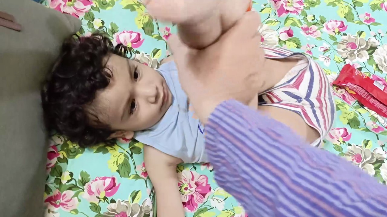 Happy baby is working out to keep himself fit| Funny exercise led him to Fart😀Part 4