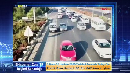 1 Ocak-19 Haziran 2025 Tarihleri Arasında Türkiye’de Trafik Denetimleri: 85 Bin 842 Araca İşlem