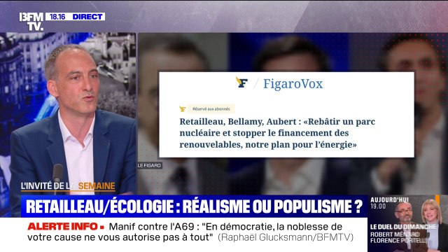 Nucléaire, énergies renouvelables... Pour Raphaël Glucksmann (eurodéputé Place publique ), Bruno Retailleau fait du trumpisme
