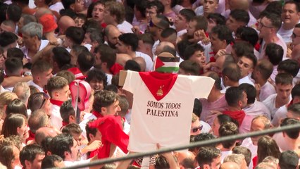 Chupinazo a favor de Palestina en los Sanfermines 2025: "Que pare el genocidio"