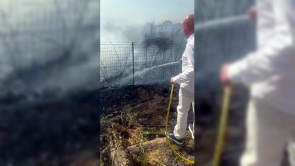 Grande spavento a Giave per un incendi: ecco le immagini