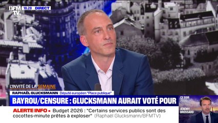 Après l'échec du conclave sur les retraites, Raphaël Glucksmann "aurait voté la censure" contre François Bayrou