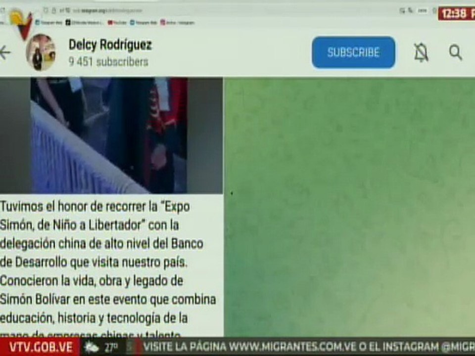 Vpdta. Delcy Rodríguez recorrió los espacios de la Expo Simón con la delegación de China