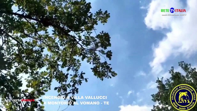 INCENDIO A VILLA VALLUCCI A MONTORIO AL VOMANO - TE