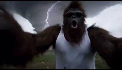 funny twister bigfoot chasing tornado then getting chased by tornado