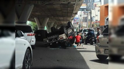 Seis adultos y dos niños heridos en accidente de tránsito