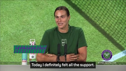 "I didn't have to pretend they were cheering for me" - Sabalenka thrilled to have British support
