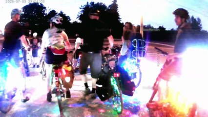 Toronto Cruisers Group Ride to Pan-Am Dirtbike Track, Return to Trinity Bellwoods (timelapse, very dark visuals)