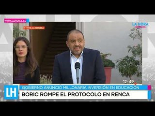 LH Noticias: Presidente Boric rompe el protocolo durante actividad oficial en colegio de Renca