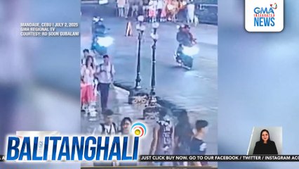 Poste ng ilaw sa city hall, nabali at natumba matapos hawakan ng estudyanteng tila mag-e-exhibition | Balitanghali