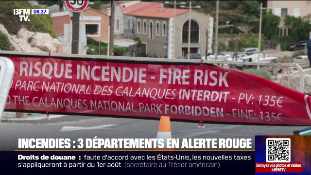 Feux de forêt: trois départements sont en vigilance rouge incendies