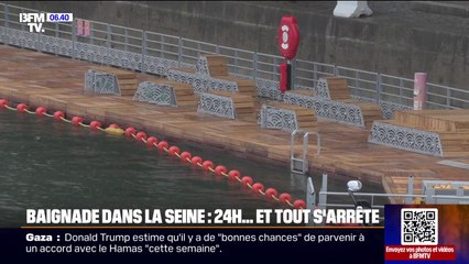 Paris: à peine ouverts, les bassins de la Seine sont temporairement interdits d'accès à cause du mauvais temps