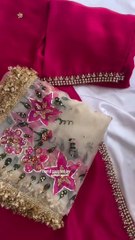 Handmade dress with heavy hand painted dupatta 🌺 ✨