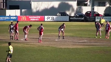 BFNL: Callum Crisp wins clearance for South Bendigo v Castlemaine. July 5, 2025.