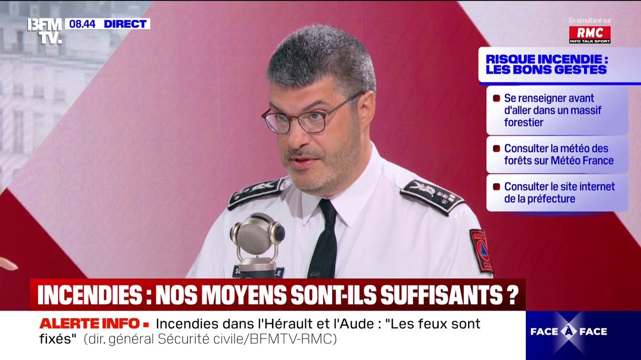 Lutte contre les incendies: "On travaille pour que la flotte de Canadair atteigne 16 machines", indique Julien Marion, directeur général de la Sécurité civile