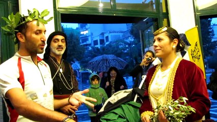 Υποδοχή του ποδηλάτη από την Τραπεζούντα στην Δράμα