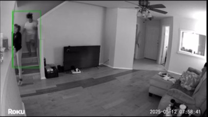 Sleepy girl walks downstairs with eyes closed and takes an epic fall 444