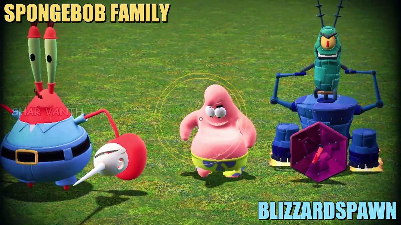 SpongeBob Family vs BlizzardSpawn | GMod Epic Battle!