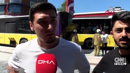 İstanbul'da İETT otobüsünde yangın