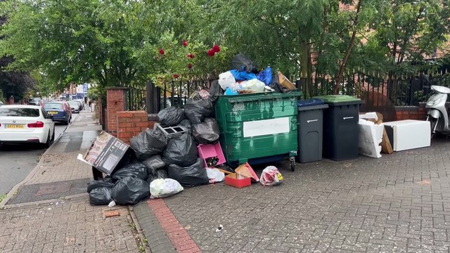Birmingham: Rubbish piled high on streets