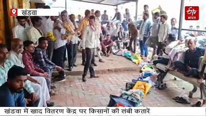 खंडवा में खाद बना अमृत, रात से ही लाइनों में लग जाते हैं, फिर भी नसीब नहीं