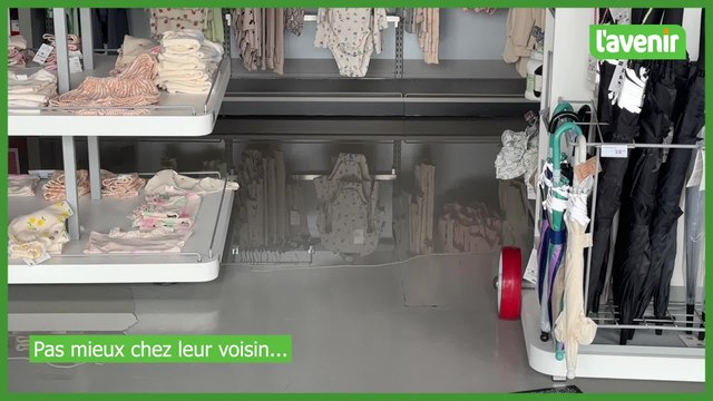 Mouscron : inondation chez JYSK, faute de bâche sur le toit après l'incendie!