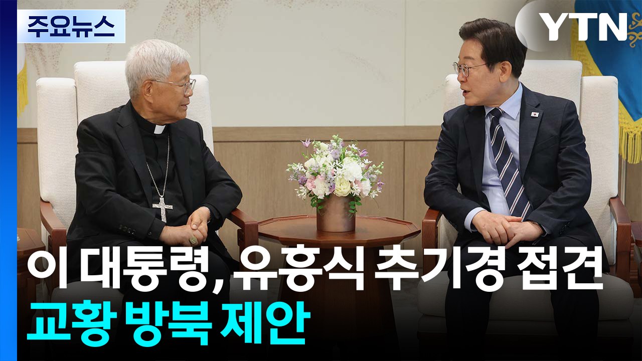 이 대통령, 유흥식 추기경 접견...레오 14세 교황 방북 제안 / YTN