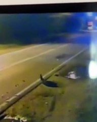 Câmera flagra acidente que deixou piloto com perna amputada na SC-415 em São Francisco do Sul