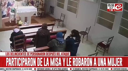 Entraron a una iglesia, rezaron, robaron y se retiraron sigilosamente del lugar