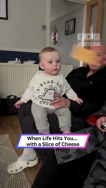 Toddler Gets Cheesed in the Face—His Reaction is Priceless! 🧀