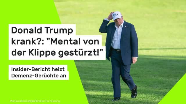 Donald Trump krank?: Mental von der Klippe gestürzt! Insider-Bericht heizt Demenz-Gerüchte an
